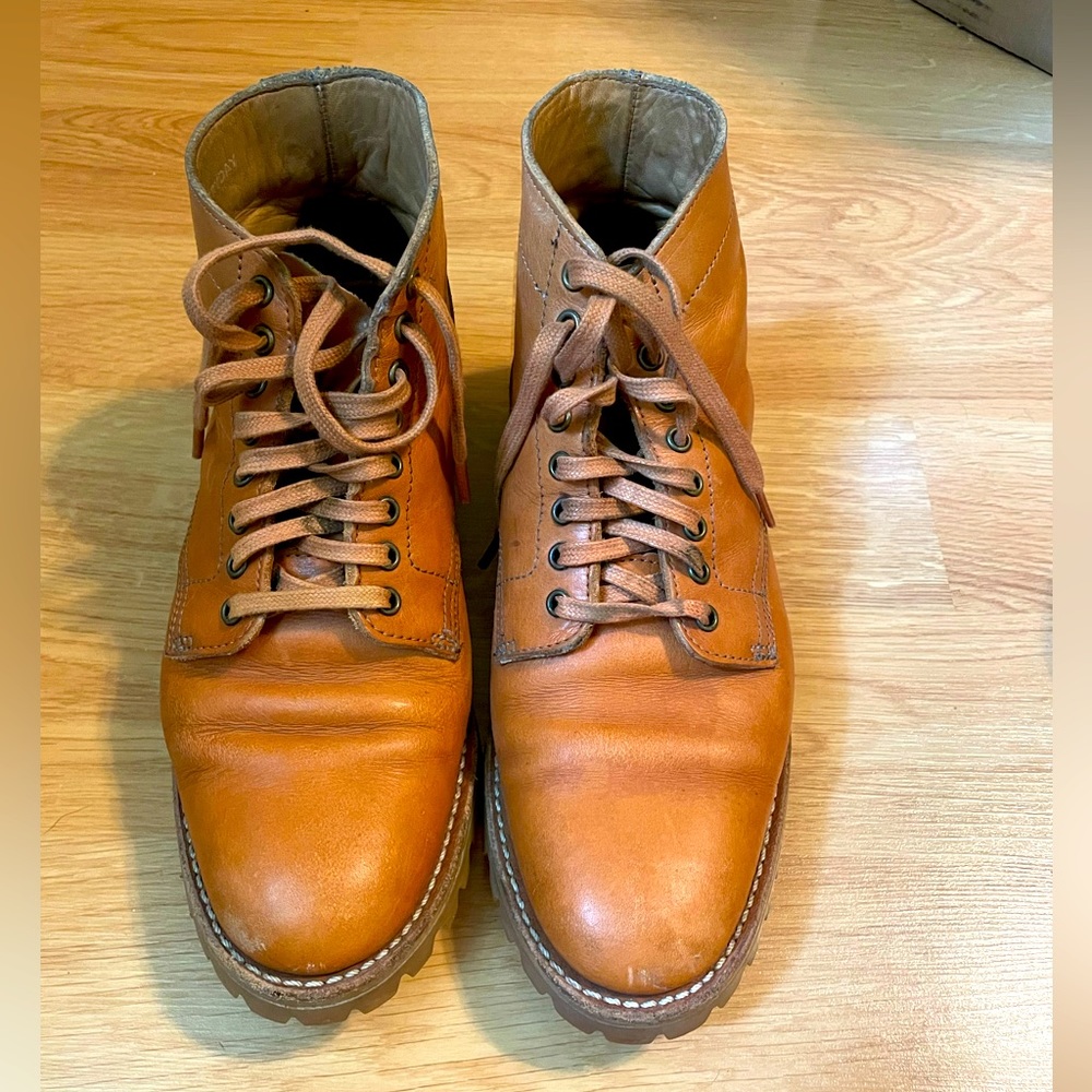 Camel colored Men’s Thursday Boot Company Lugged Boots size 8